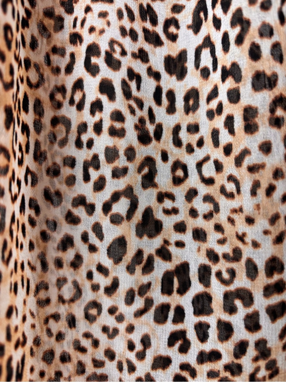 Chico's Leopard Print Ruffle Sleeve Blouse Size M Boho Chic Animal Print Top - Picture 10 of 10